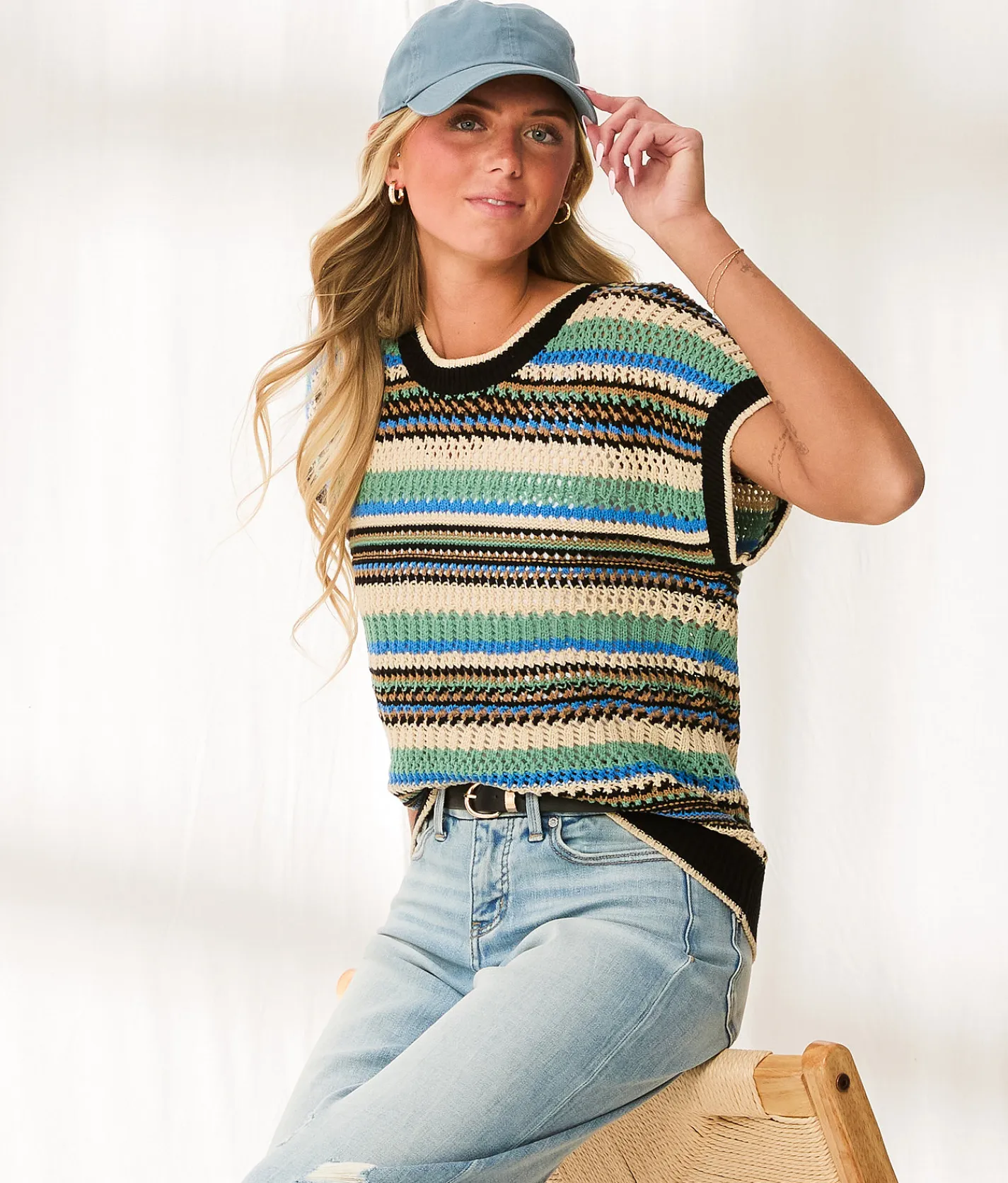 Tops | BKE Resort Edit - Striped Sweater Multi