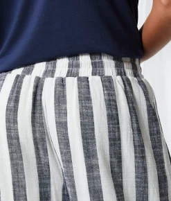 Bottoms | BKE Resort Edit - Striped Wide Leg Pant Navy White Stripe