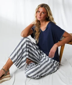 Tops | BKE Resort Edit - Whipstitch Dolman Top Mood Indigo