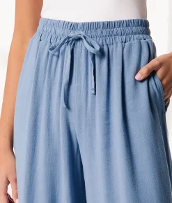 Bottoms | BKE Resort Edit - Wide Leg Cinch Tie Pant Regatta