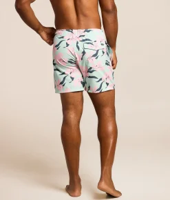 Bottoms|Swimwear | RVCA Resort Tropical Stretch Swim Trunks Blue Haze