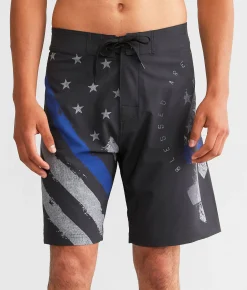 Bottoms|Swimwear | Howitzer Respect Spartan Stretch Boardshort Black