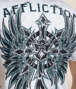 Tops|Graphic T-Shirts | Affliction Retribution T-Shirt White