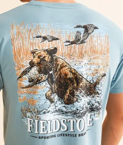 Fieldstone Retriever Splash T-Shirt Ice Blue Clearance