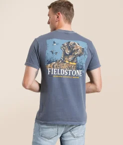Tops|Graphic T-Shirts | Fieldstone Retrievers Watch T-Shirt Denim