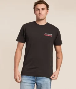 Tops|Graphic T-Shirts | Tail Chasers Club Retrieve T-Shirt Vintage Black Pigment Dye