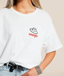Wrangler® Retro Cowboy Oversized T-Shirt Bright White