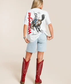 Wrangler® Retro Cowboy Oversized T-Shirt Bright White