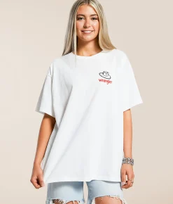 Wrangler® Retro Cowboy Oversized T-Shirt Bright White