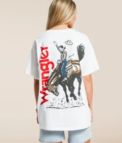 Wrangler® Retro Cowboy Oversized T-Shirt Bright White