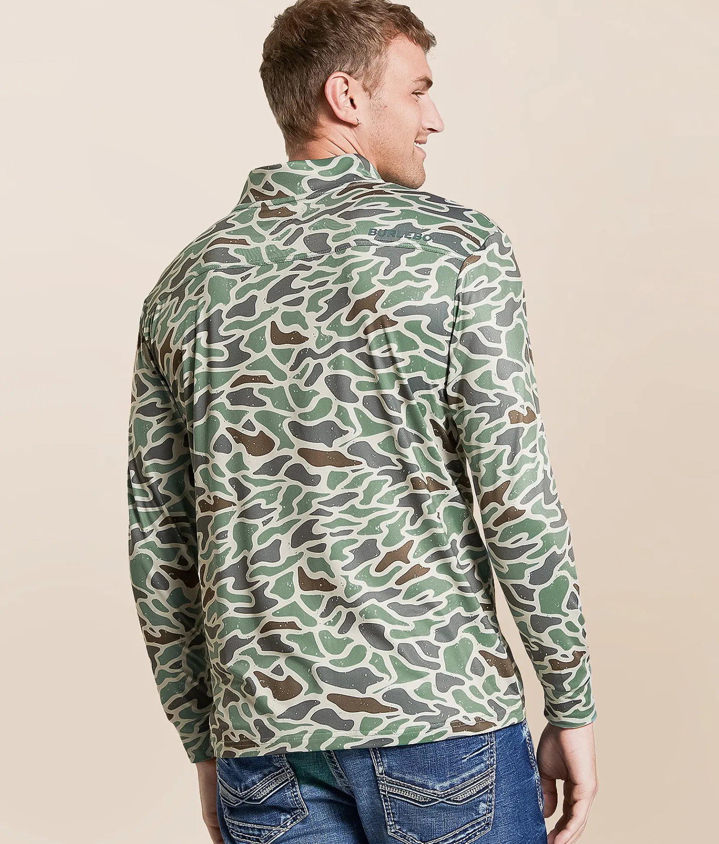 BURLEBO Performance Pullover Retro Duck Camo Hot