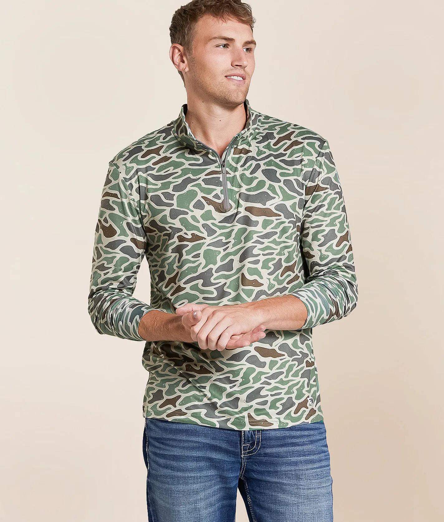 BURLEBO Performance Pullover Retro Duck Camo Hot