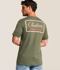 Tops|Graphic T-Shirts | Pendleton Retro Logo T-Shirt Surplus Green