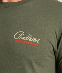 Tops|Graphic T-Shirts | Pendleton Retro Logo T-Shirt Surplus Green