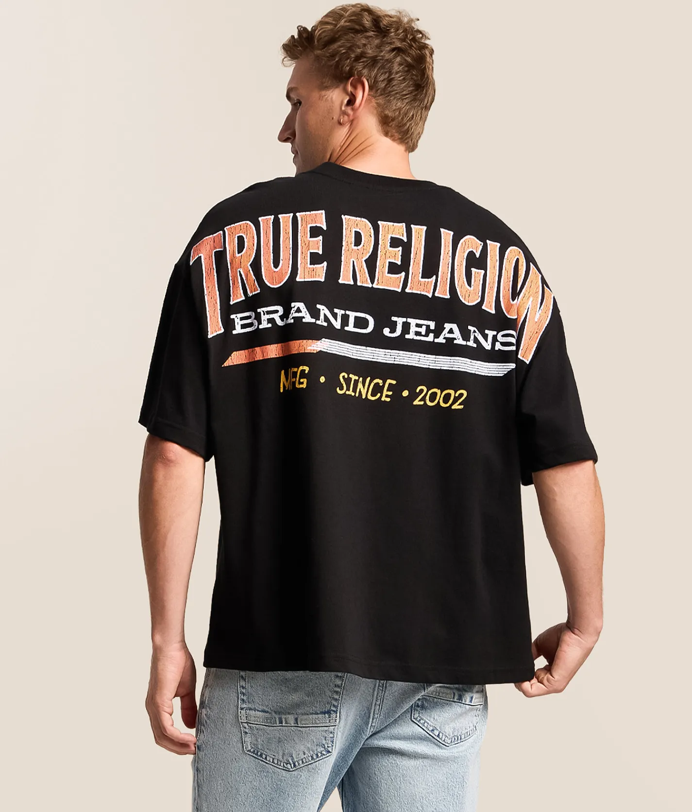Tops|Graphic T-Shirts | True Religion Retro Logo T-Shirt Jet Black
