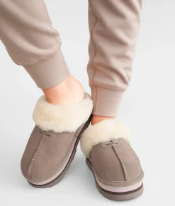 Shoes | Bearpaw Retro Loki Leather Slipper Stone