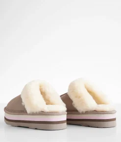 Shoes | Bearpaw Retro Loki Leather Slipper Stone