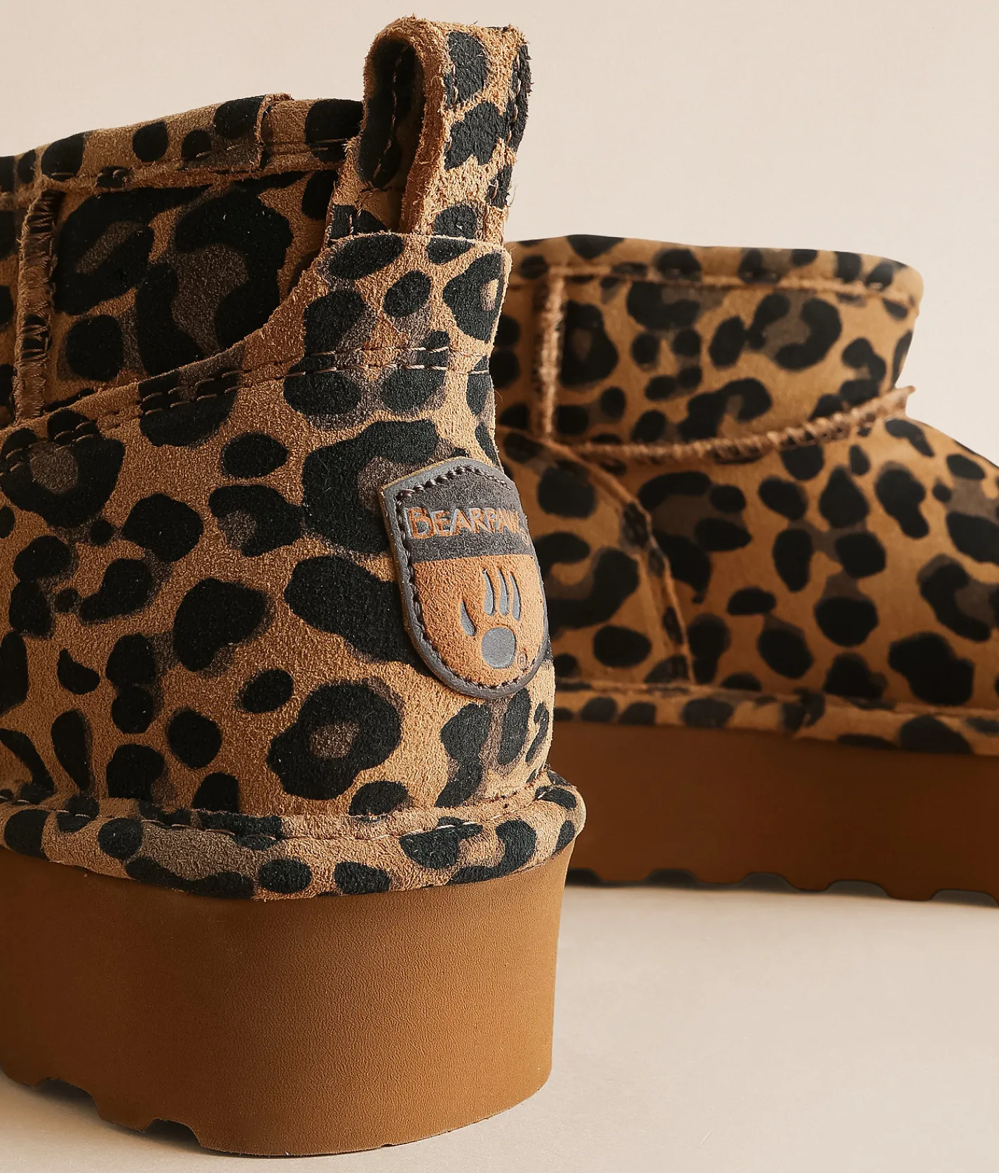 Shoes | Bearpaw Retro Shorty Exotic Leather Ankle Boot Tobacco Leopard
