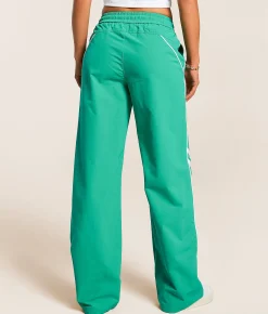 Vibrant M.I.U. Retro Striped Stretch Track Pant Green Discount