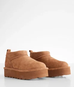 Shoes | Bearpaw Retro Super Shorty Platform Leather Ankle Boot Earth