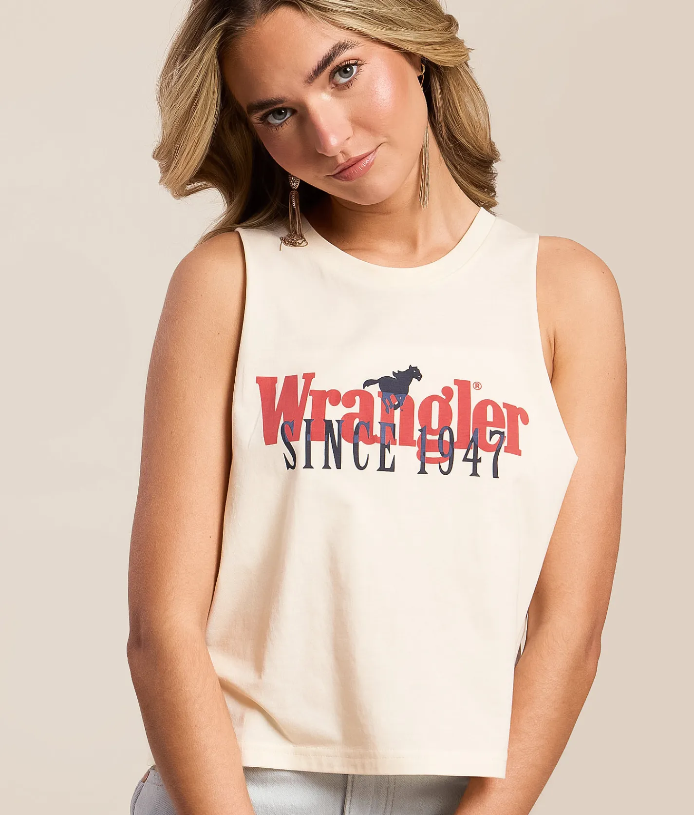 Tops | Wrangler® Retro Tank Top Egret