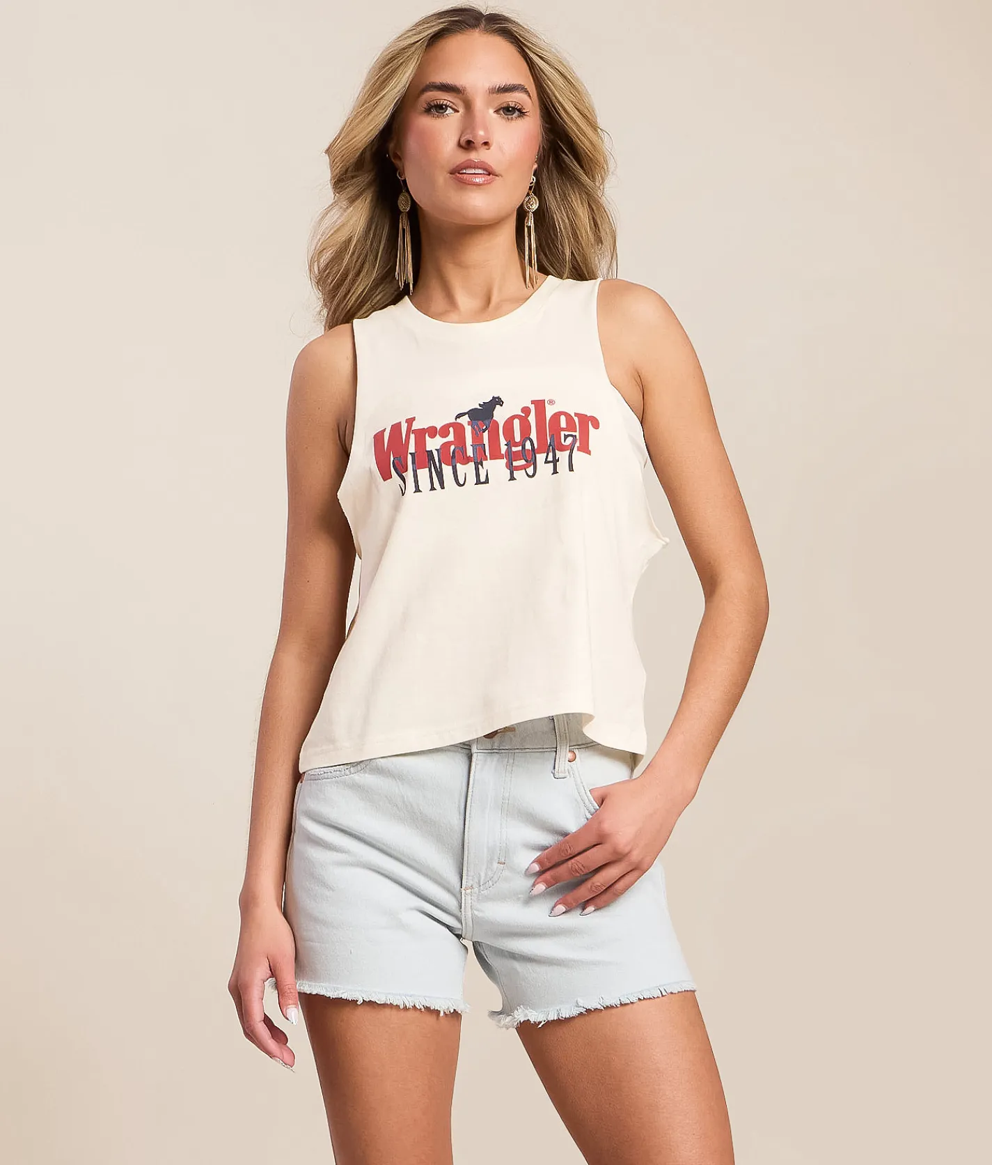 Tops | Wrangler® Retro Tank Top Egret