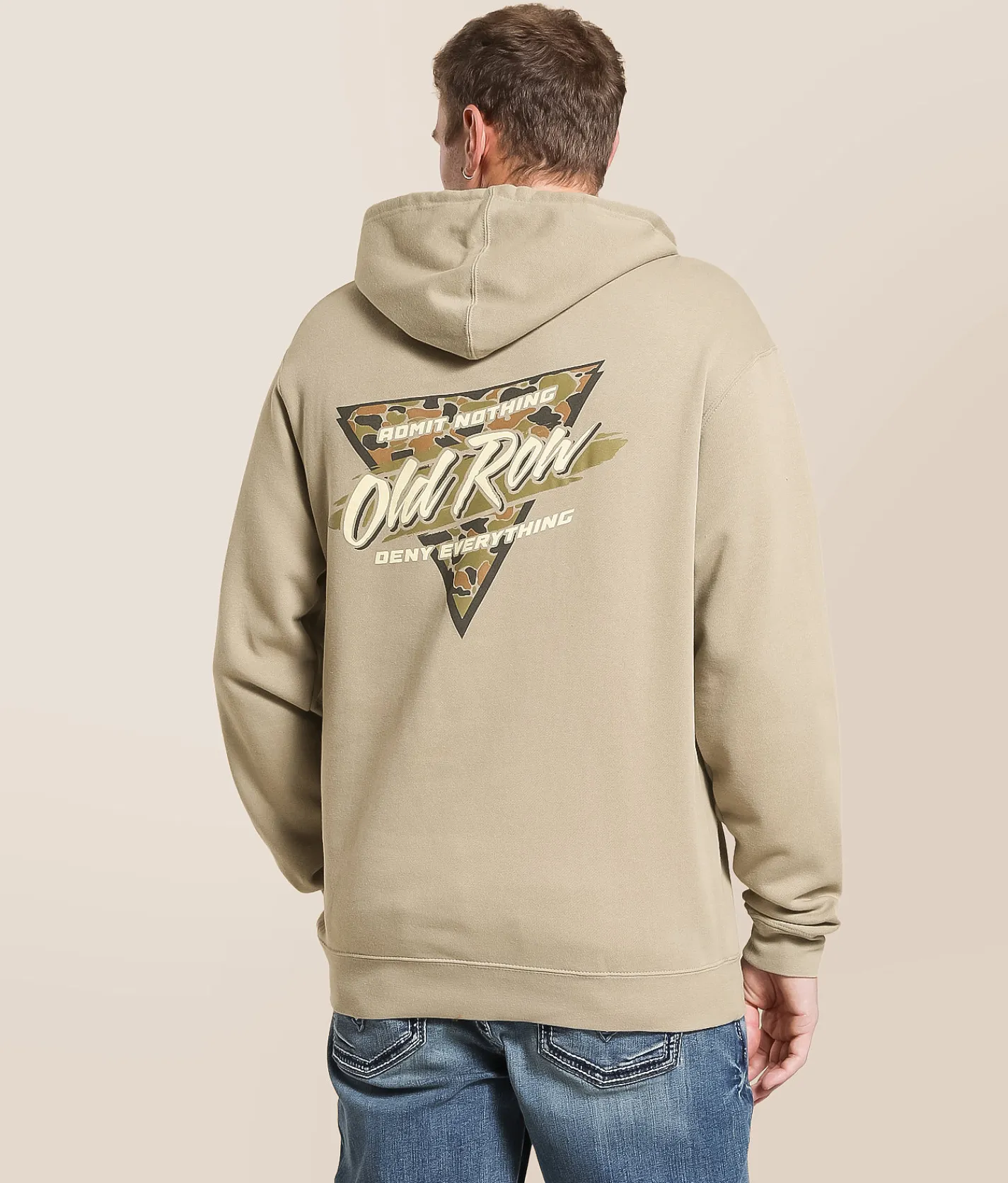 Tops | Old Row Retro Triangle Camo Hooded Sweatshirt Cement