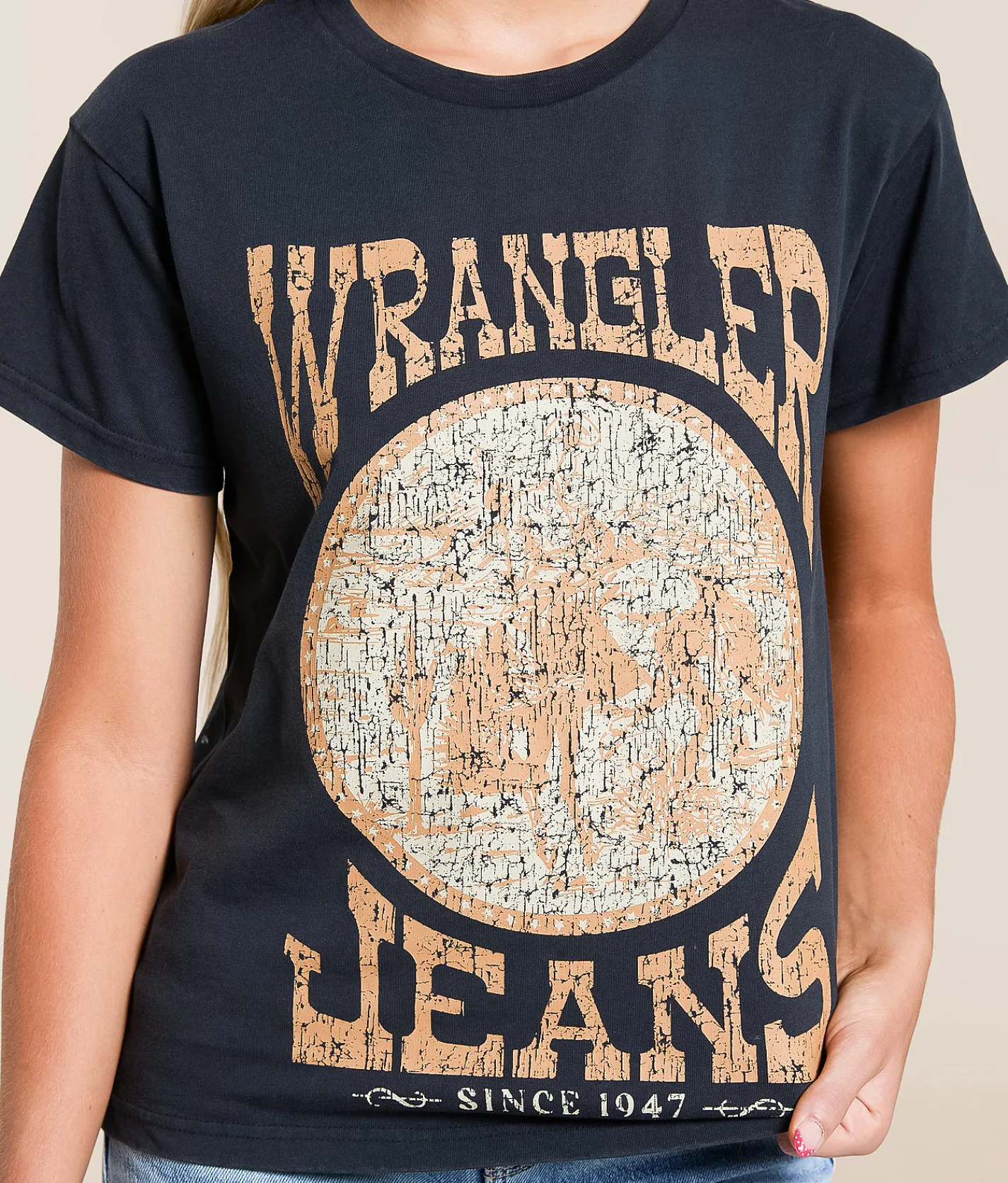 Wrangler® Retro T-Shirt Jet Black Acid Wash Sale