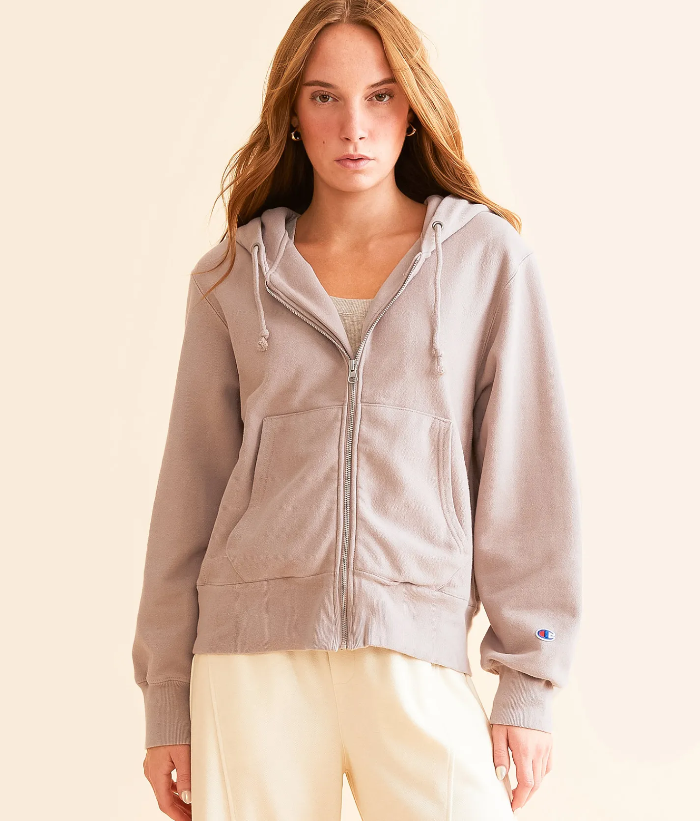 Tops|Activewear | Champion® Reverse Weave Stadium Hoodie Washed Evening Blush