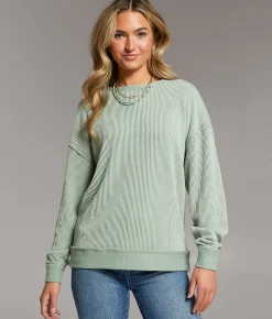 Tops | BKE Reversible Ribbed Knit Top Green Bay