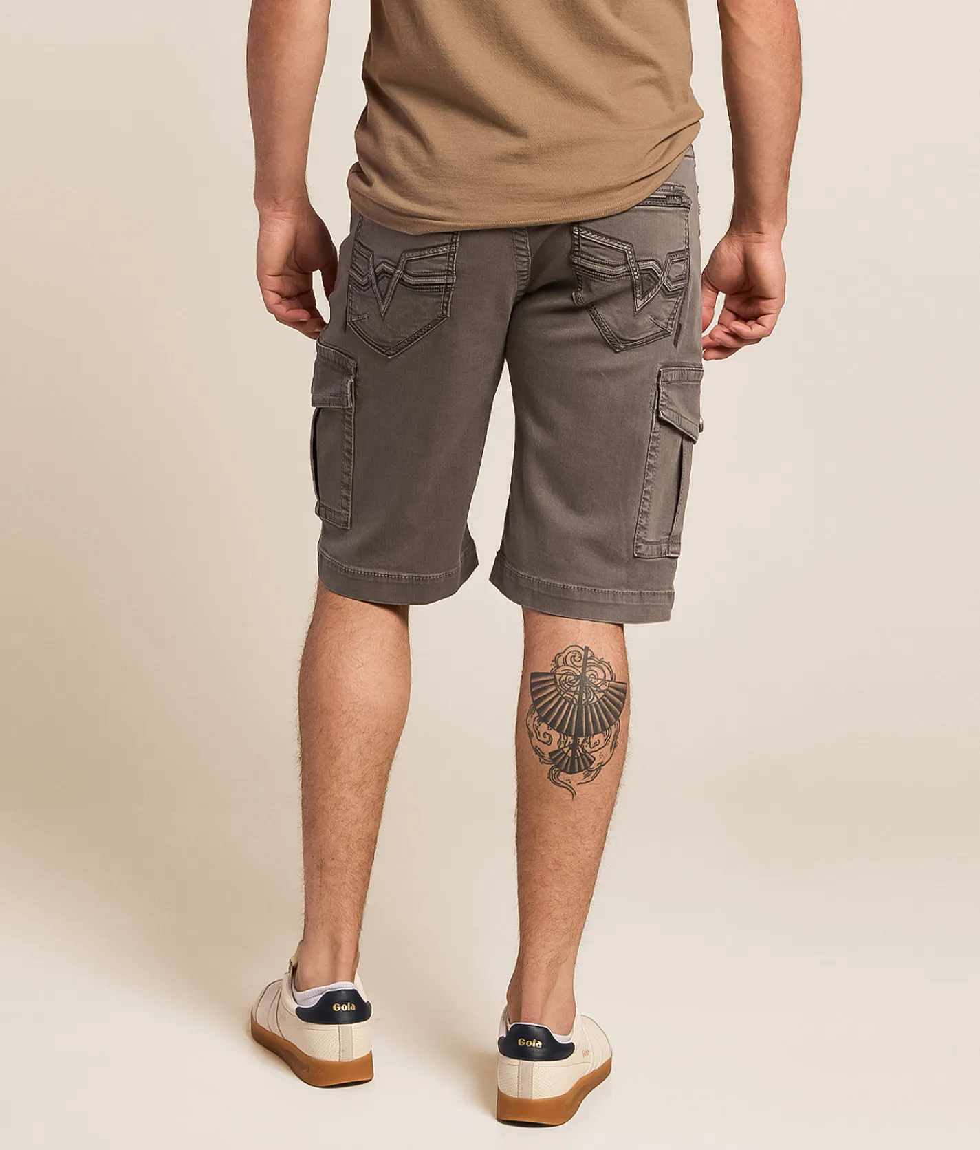Salvage Revolt Cargo Stretch Short Eiffel Tower Grey Outlet