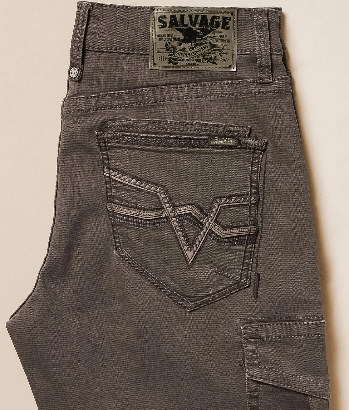 Salvage Revolt Cargo Stretch Short Eiffel Tower Grey Outlet
