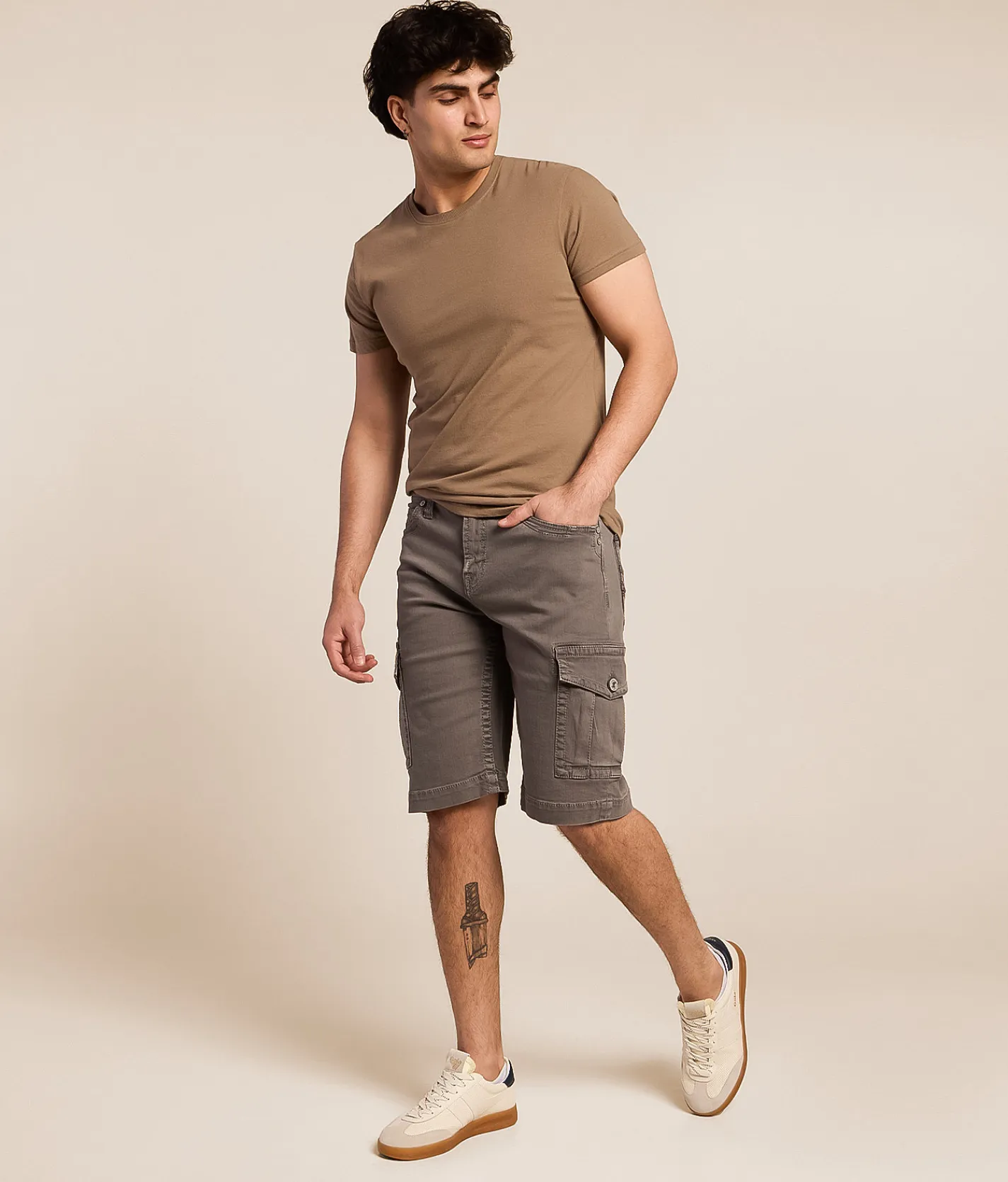 Salvage Revolt Cargo Stretch Short Eiffel Tower Grey Outlet