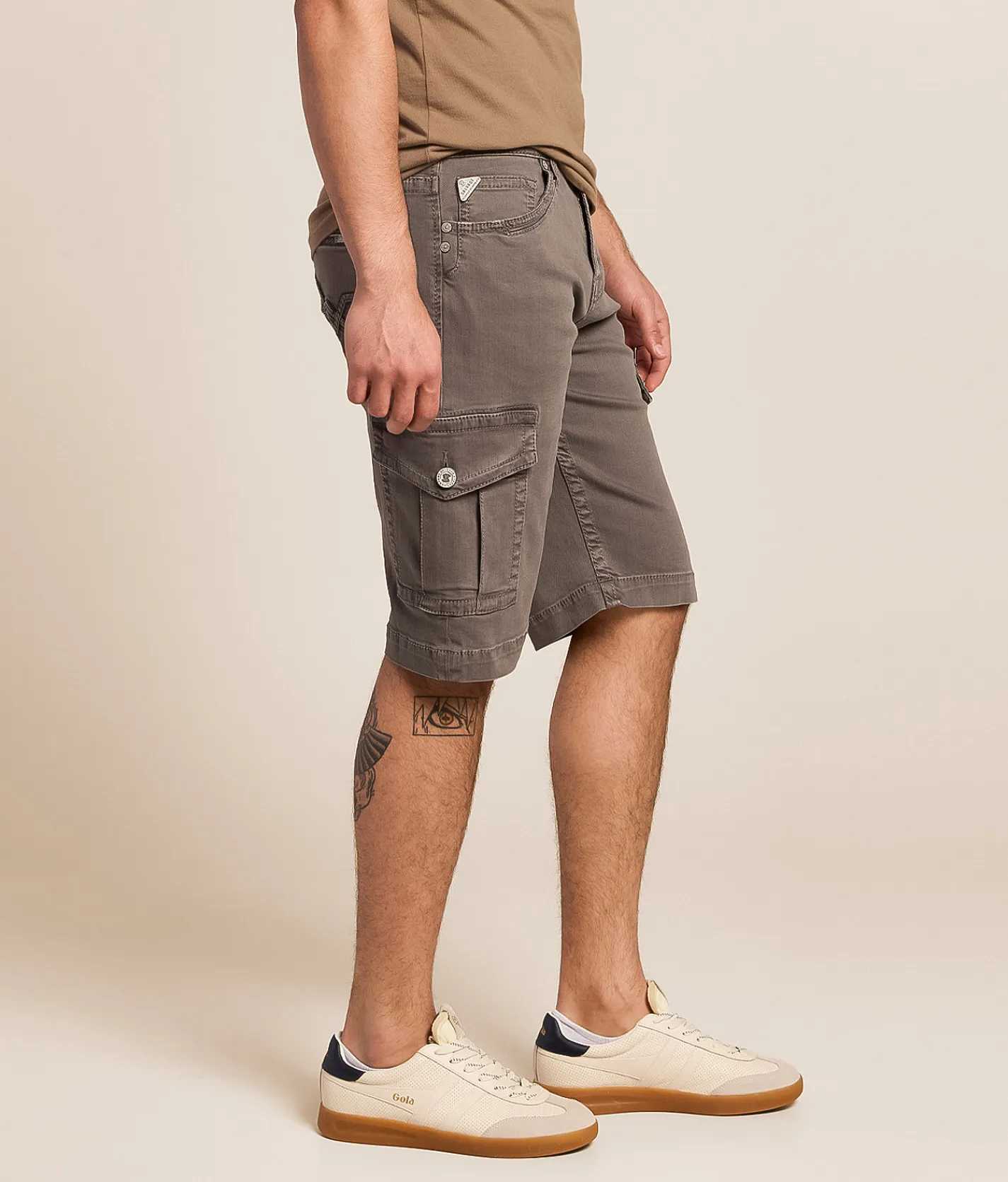 Salvage Revolt Cargo Stretch Short Eiffel Tower Grey Outlet