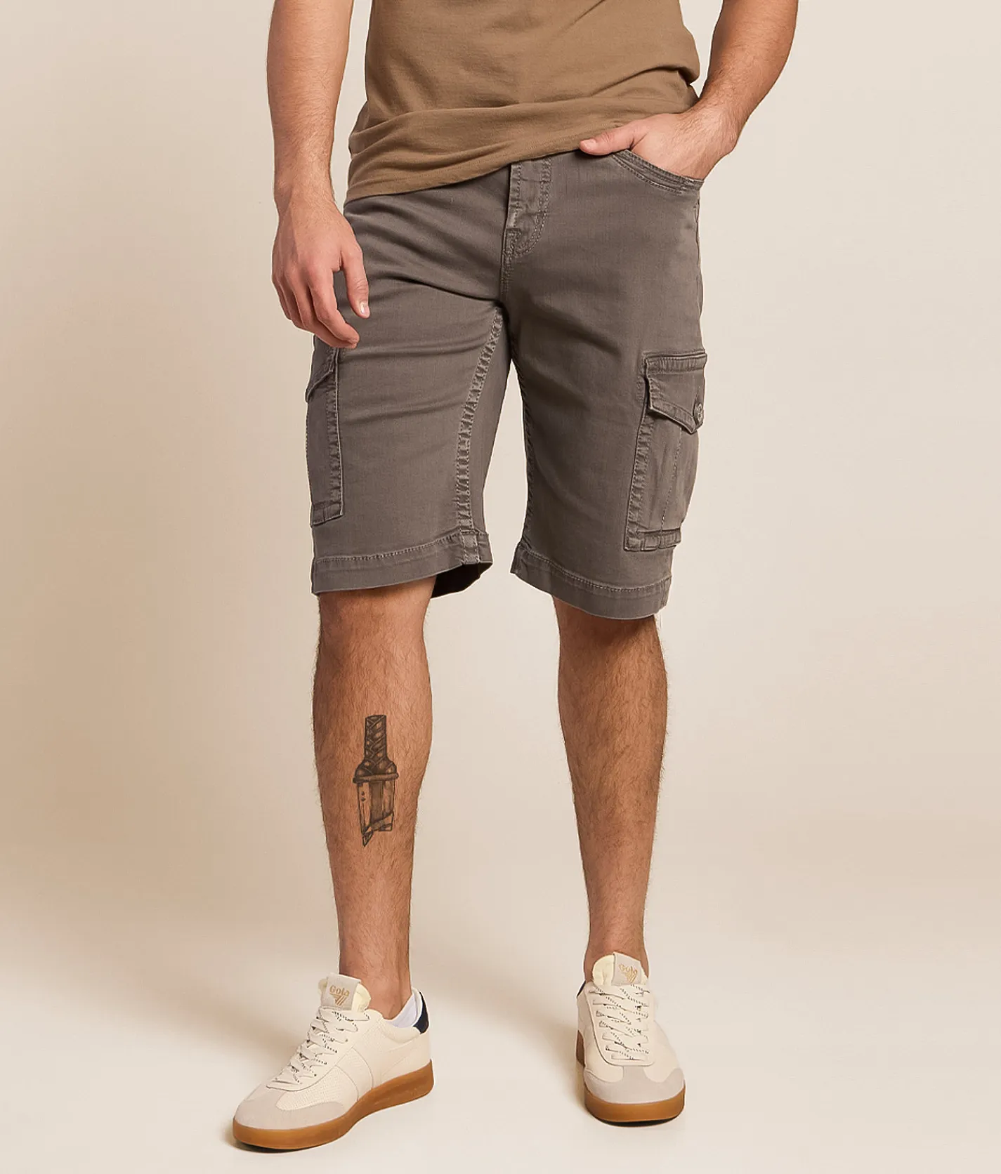 Salvage Revolt Cargo Stretch Short Eiffel Tower Grey Outlet