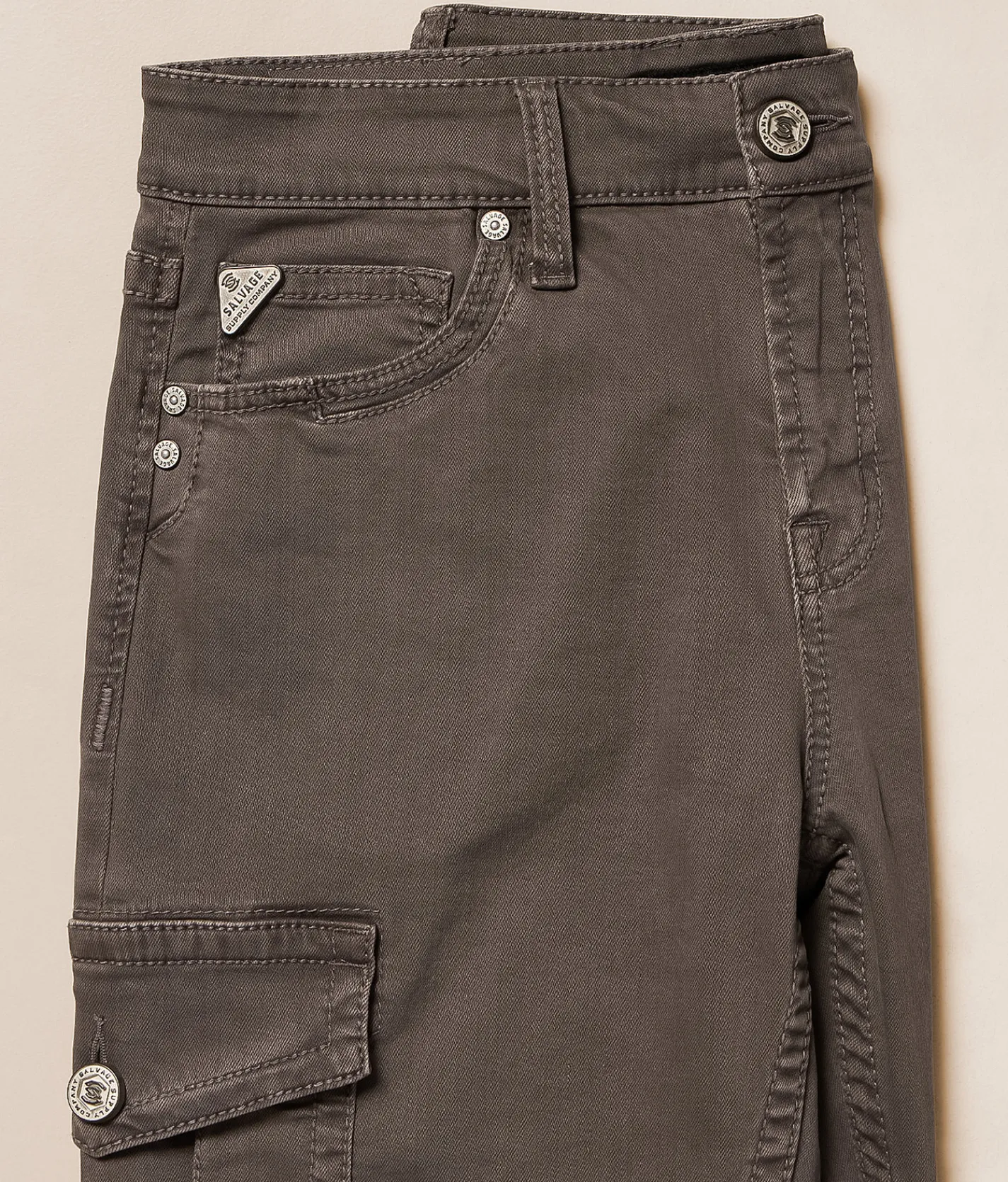 Salvage Revolt Cargo Stretch Short Eiffel Tower Grey Outlet