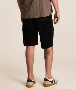 Bottoms|Shorts | Salvage Revolt Cargo Stretch Short Rinse Black