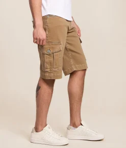 Bottoms|Shorts | Salvage Revolt Cargo Stretch Short Caramel Khaki