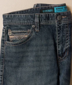 Rock & Roll Denim Revolver Straight Stretch Jean Medium Wash 202 Hot