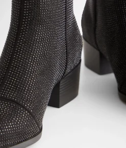 Mia Rhinestone Ankle Boot Black Clearance