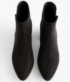 Mia Rhinestone Ankle Boot Black Clearance