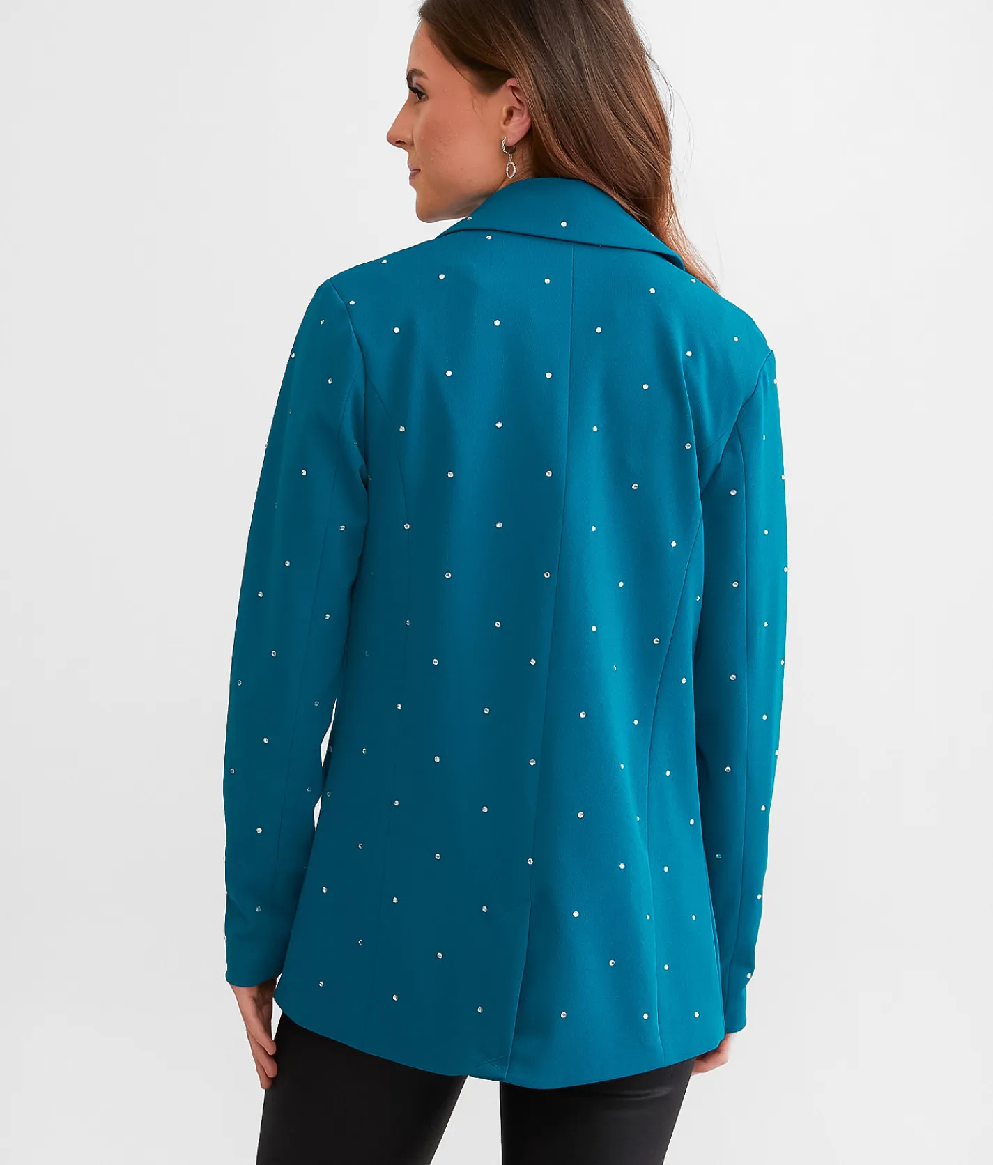 Willow & Root Rhinestone Blazer Deep Lagoon Clearance