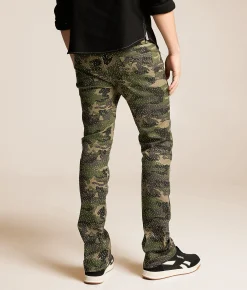 Waimea Rhinestone Stacked Stretch Jean Camo