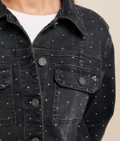 Tops|Coats & Jackets | HIDDEN Rhinestone Denim Stretch Jacket Washed Black