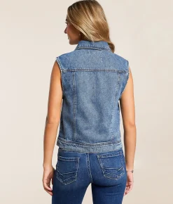 Tops|Coats & Jackets | Ci Sono Rhinestone Vest Denim