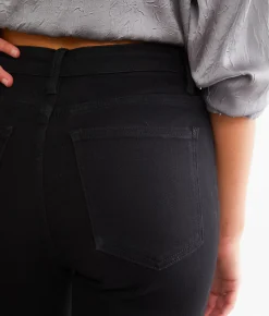 Jeans|Bottoms | Blue B Rhinestone High Rise Cropped Flare Jean Black