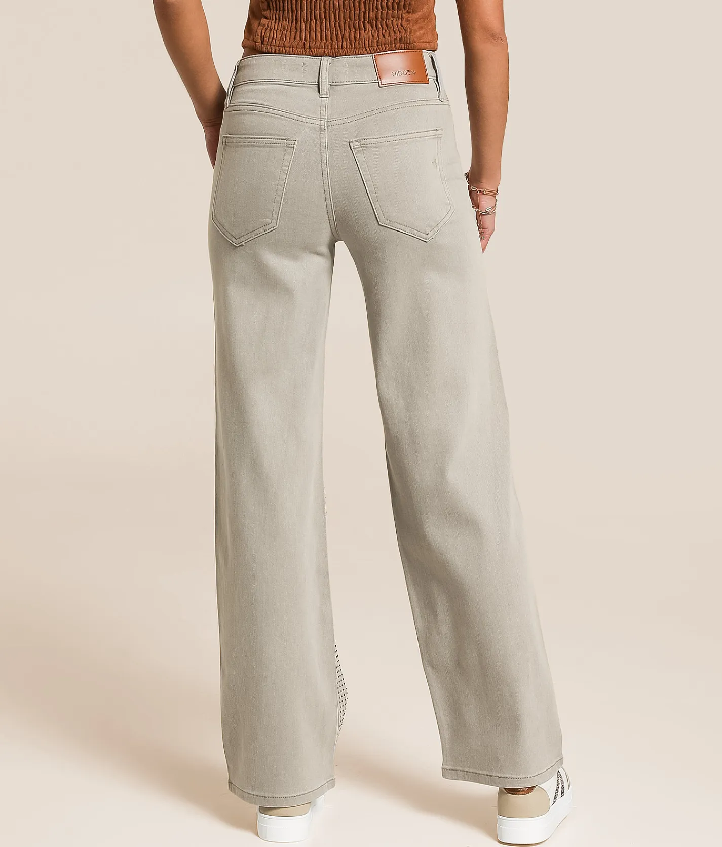 Jeans|Bottoms | HIDDEN Rhinestone Logan Dad Stretch Jean Gravel Rhinestone