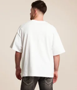 Graphic T-Shirts | True Religion Rhinestone Oversized T-Shirt Optic White