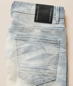Smoke Rise® Rhinestone Slim Taper Stretch Jean Brant Blue Sale