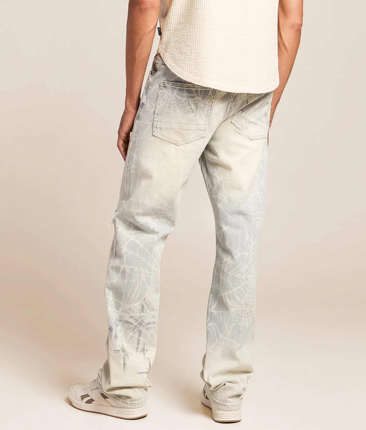 Smoke Rise® Rhinestone Straight Stretch Jean Daisy Blue Outlet